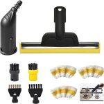 9 pi�ces accessoires pour nettoyeur vapeur compatible avec k�rcher sc1 sc2 sc3 sc4 sc5, brosses de nettoyage ...