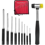 9 pi�ces en acier � t�te ronde broches ensemble de poin�ons ajusteur poin�on chasse dissolvant broches ...