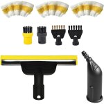 9 pi�ces cleaner accessoires pour k�rcher sc1 sc2 sc3 sc4 sc5, brosse plate, buse courbe, brosse ronde, ...