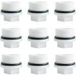 9 pices g3 / 4 bsp capuchon de fermeture avec filetage intrieur, bouchon d'obturation et rondelle(filets ...