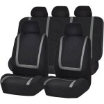 9 pi�ces set complet housses de si�ge voiture, housses si�ge avant et arri�re voiture universelles, auto ...
