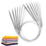 9 pi�ces tricot aiguilles circulaires, 80 cm, acier inoxydable aiguille circulaire tricot, double pointe ...