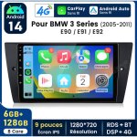 9 pouces carplay autoradio pour bmw e90 2005 - 2011 android 6 + 128gb junsun