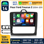9 pouces carplay autoradio pour ford focus mk2 2004 - 2011 android 1 + 32gb junsun