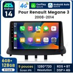 9 pouces carplay autoradio pour renault megane ? 2008 - 2014 android 6 + 128gb junsun