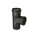 T� 90� �mail �80 noir mat + 2 joints