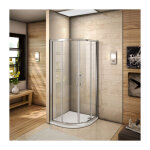 90x90x195cm paroi de douche 1 / 4 de cercle