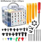 925 pcs rivet clips plastique, rivet plastique fixation de protection, clips voiture noir universel pour ...