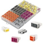 92pcs mini bornes de connexion, bornes de connexion rapide?splicing connecteur s273 pour fils rigides ...