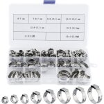 95 pi�ces collier de serrage inox, collier de serrage tuyau avec 8 tailles 6 - 22, 6mm, colliers deserrage ...