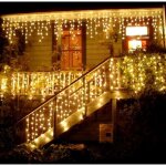 96 led guirlandes lumineuses en fil de rideau lumineux � l'ext�rieur � l'int�rieur de la lumi�re de f�te ...