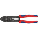 97 21 215 b sb pince � sertir avec poign�es multimati�res noire laqu�e 230 mm - knipex