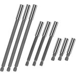 9pcs porte embout magn�tique - 1 / 4 porte - embout rallonge en acier carbone 50 / 100 / 150 mm - pour ...