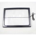 A4 pleine page loupe de lecture loupe avec 4 led lampe lentille de grossissement 3x
