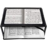 Harry - a4 pleine page loupe de lecture loupe sur pied rectangulaire mains libres avec 4 led lampe lentille ... Harry - a4 pleine page loupe de lecture loupe sur pied rectangulaire mains libres avec 4 led lampe lentille ...