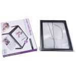 A4 pleine page loupe de lecture loupe sur pied rectangulaire mains libres avec 4 led lampe lentille de ...