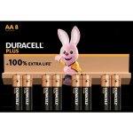 Duracell - plus - aa k8 pile lr6 (aa) alcaline(s) 1. 5 v 8 pc(s)