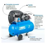 Abac - compresseur mono - �tag� 200l 3cv 10 bar 20, 2 m3 / h - a29b 200 cm3