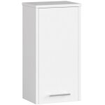 Abamihome - armoire salle de bains akord fin accr. au mur blanche 30 cm 1 porte faade blanche 2 tagres ...