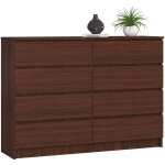 Akord - commode k140 wengé 138 cm 8 tiroirs façade wengé 138x40x99 cm Akord - commode k140 wengé 138 cm 8 tiroirs façade wengé 138x40x99 cm