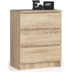 Abamihome - commode akord k60 chêne sonoma 60 cm 3 tiroirs façade chêne sonoma 60x40x77 cm Abamihome - commode akord k60 chêne sonoma 60 cm 3 tiroirs façade chêne sonoma 60x40x77 cm