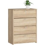 Abamihome - meuble  chaussures akord chne sonoma 60 cm 4 portes faade chne sonoma 4 tagres 60x33x80 ...