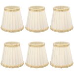 Abat - jour, 6 pi�ces petits abat - jour clip sur abat - jour tambour tissu, lampe de chevet salon lampadaire ...