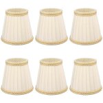 Abat - jour, 6 pi�ces petit abat - jour clip sur tambour abat - jour tissu pour lustre bougie ampoules ...