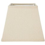 Abat - jour - carr� - beige - pour lampe - base 14 cm - culot e14