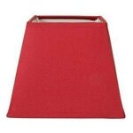 Abat - jour - carr� - rouge - pour lampe - base 15cm - culot e14 - chambre - salon