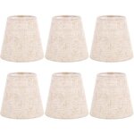 Abat - jour clip sur ampoule lot de 6 pour ampoules candlabres, en tissu baril applique murale lustre ...