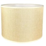 Abat - jour cylindrique tissu en lin fait � la main, pour lampe de table, suspension, lampadaire (beige, ...