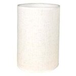Abat - jour cylindrique tissu en lin fait � la main, pour lampe de table, suspension, lampadaire (blanc, ...