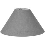 Abat - jour - gris clair - rond - tissu - base 30 cm - culot e27