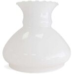 Abat - jour pour lampe � huile en verre opale navel, brillant, 15 x 16 cm, ouverture de 14 cm