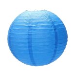 Abat jour lanterne papier japonais mariage 40 cm bleu marine