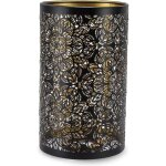 Abat - jour m�tal noir sculpt� - design floral en fer forg� pour lampe table ou lampadaire - style moderne ...