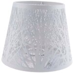 Abat - jour m�tal tonneau motif lustre de table applique murale blanc