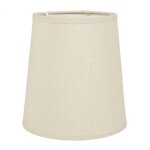 Abat - jour - ostaria - conique - lin beige - 15x15x16cm - culot e14
