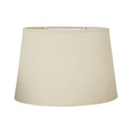 Abat - jour - ovale - beige - imitation lin - pour lampe - base 31 cm - culot e27