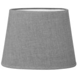 Abat - jour - ovale - gris clair - pour lampe - base 20, 5 cm - culot e14