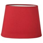 Abat - jour - ovale - rouge - pour lampe - base 20, 5 cm - culot e14