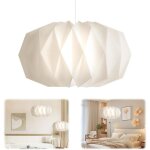 Abat jour papier, abat jour plafond papier artisanat, cache ampoule plafond pliable, pour les chambres ...