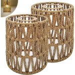 Abat - jour plafond 2 pi�ces abat jour rotin corde tiss�e � la main style boho d�coration de la maison ...