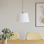 Abat - jour de plafonnier blanc 45x28 cm osier