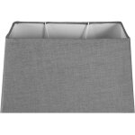 Abat - jour - rectangulaire - gris clair - pour lampe - 30x14x20 cm - culot e27