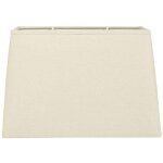 Abat - jour rectangulaire - ostaria - beige lin - 30x14x20cm - culot e27 - tissu