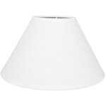 Abat - jour - rond - blanc - pour lampe - base 25 cm - culot e27 avec r�ducteur