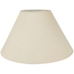 Abat - jour - rond - beige - pour lampe - base 40 cm - culot e27 avec r�ducteur