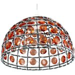 Abat jour suspension lustre suspendu perles orange plafonnier design